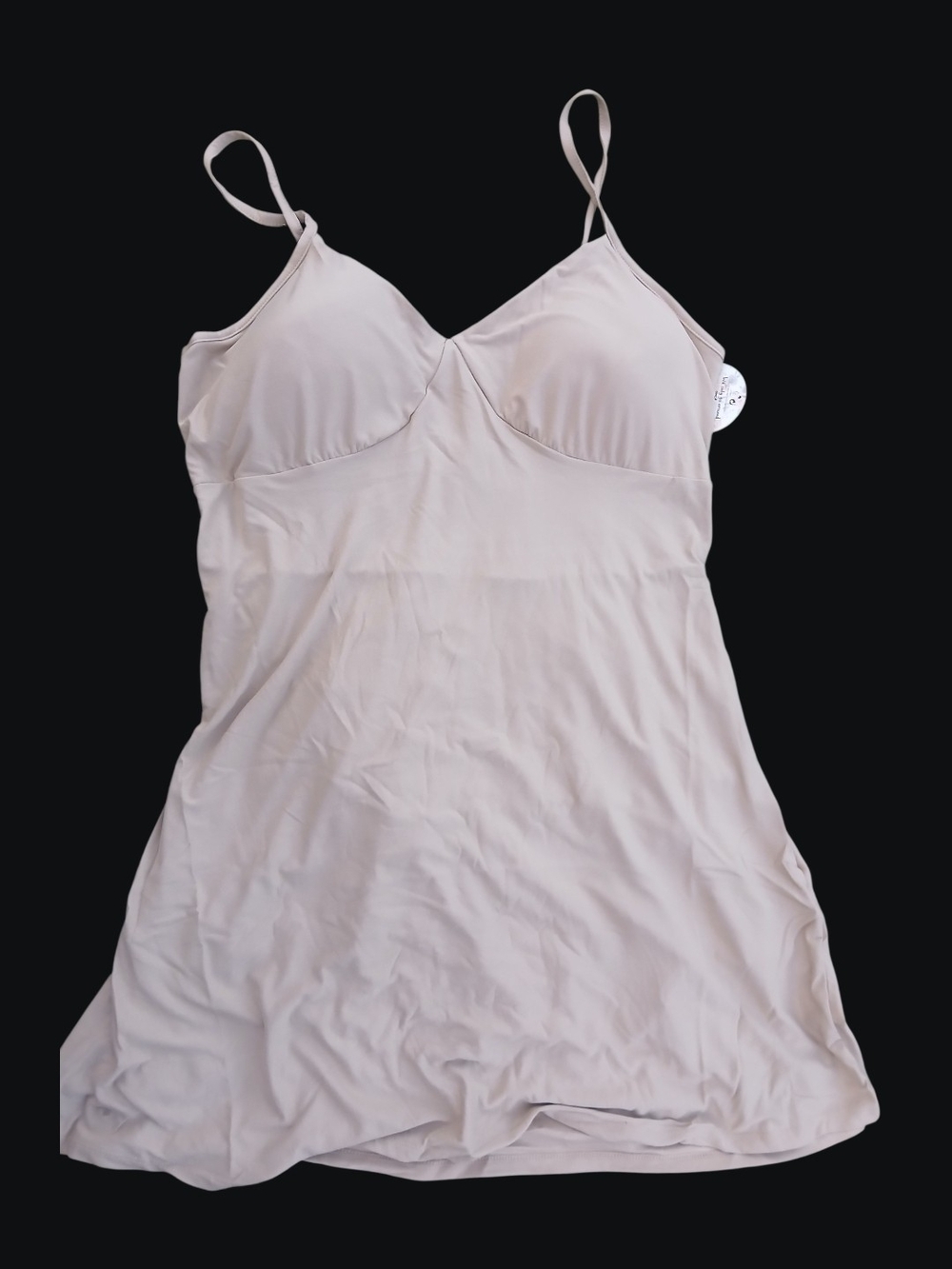 Soft Knit Seamless Nude Slip Dress with Built-In Bra 1xl Nwt